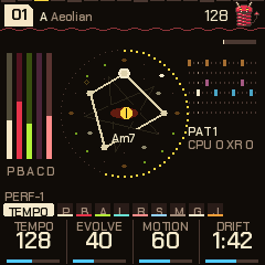 The Tempo page, the home screen